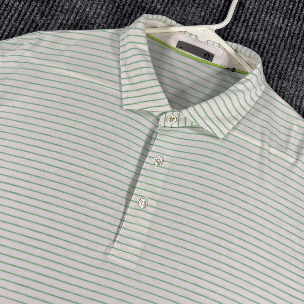 Tasc Performance Polo Shirt Mens XL Extra Large White Gray Short Sleeve Golf